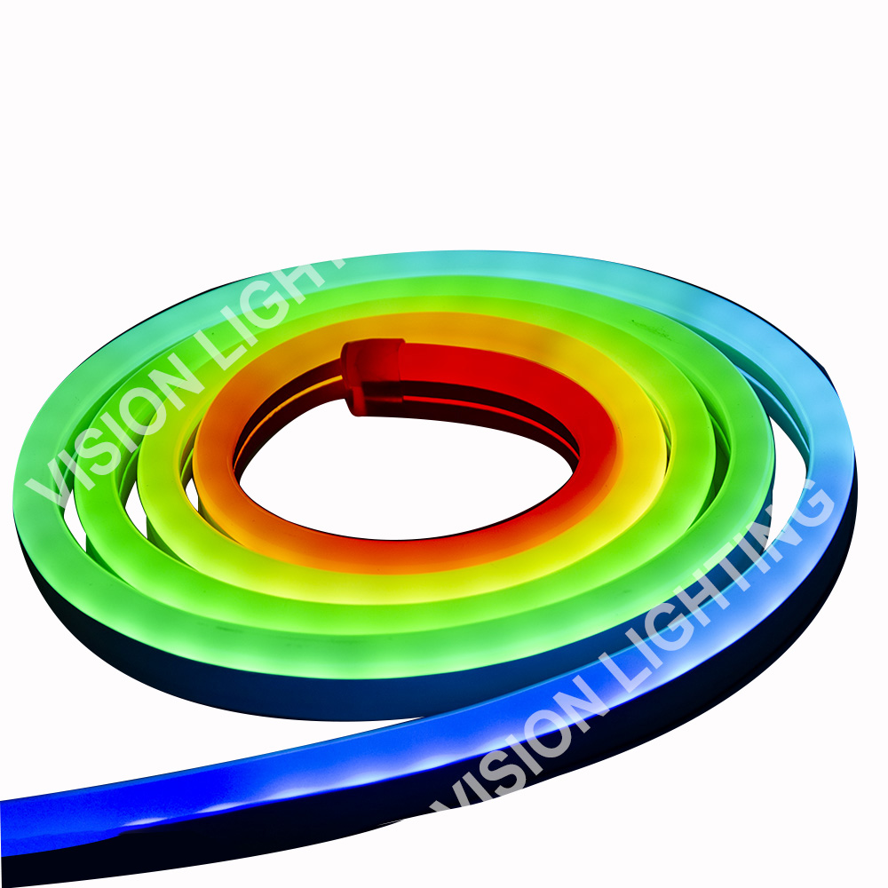 クリスマス屋外景観装飾 DMX512 プログラムアドレス指定可能なスマート RGB ネオンストリップライト