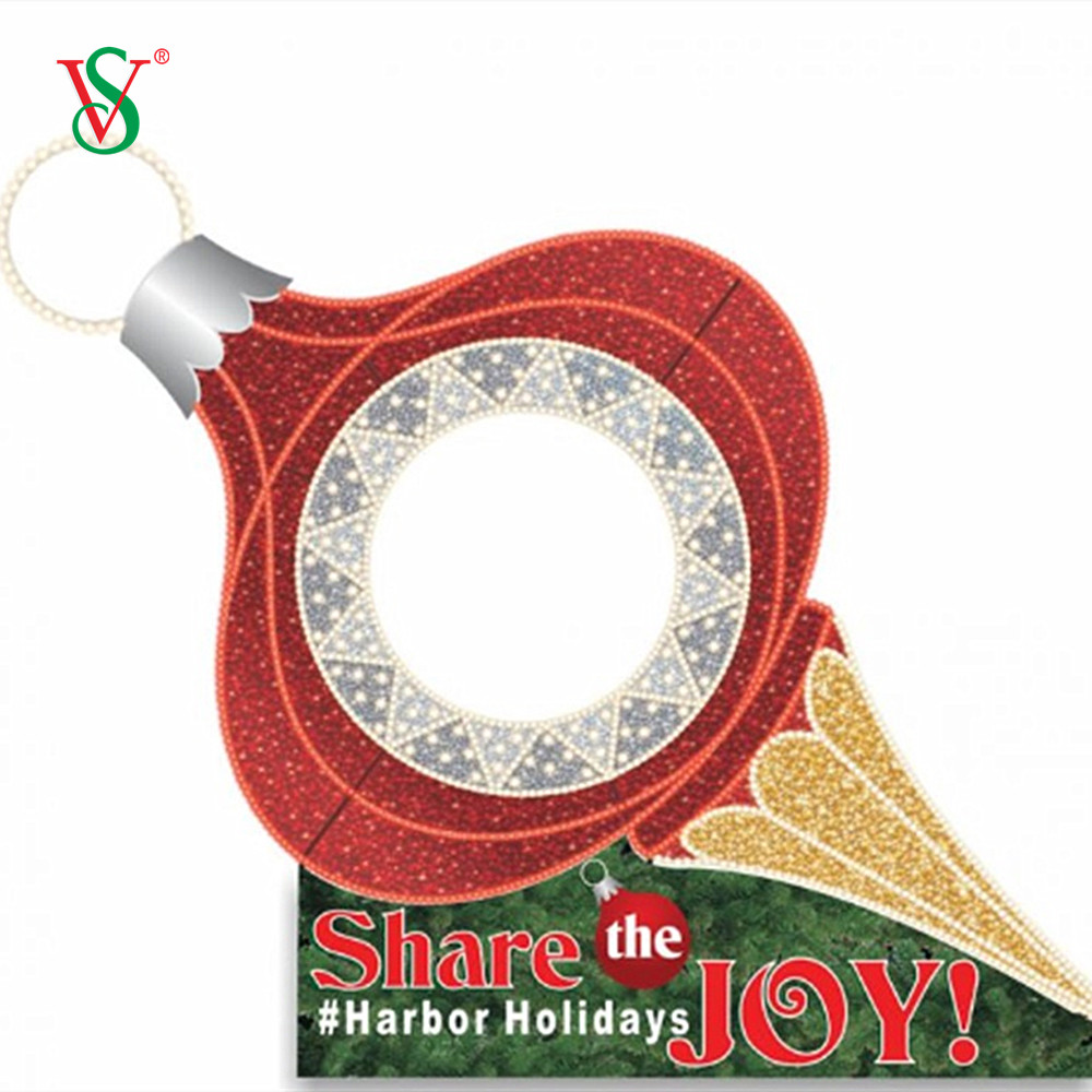 LED 2D フォト フレーム モチーフ ライト新年祭り屋外装飾用