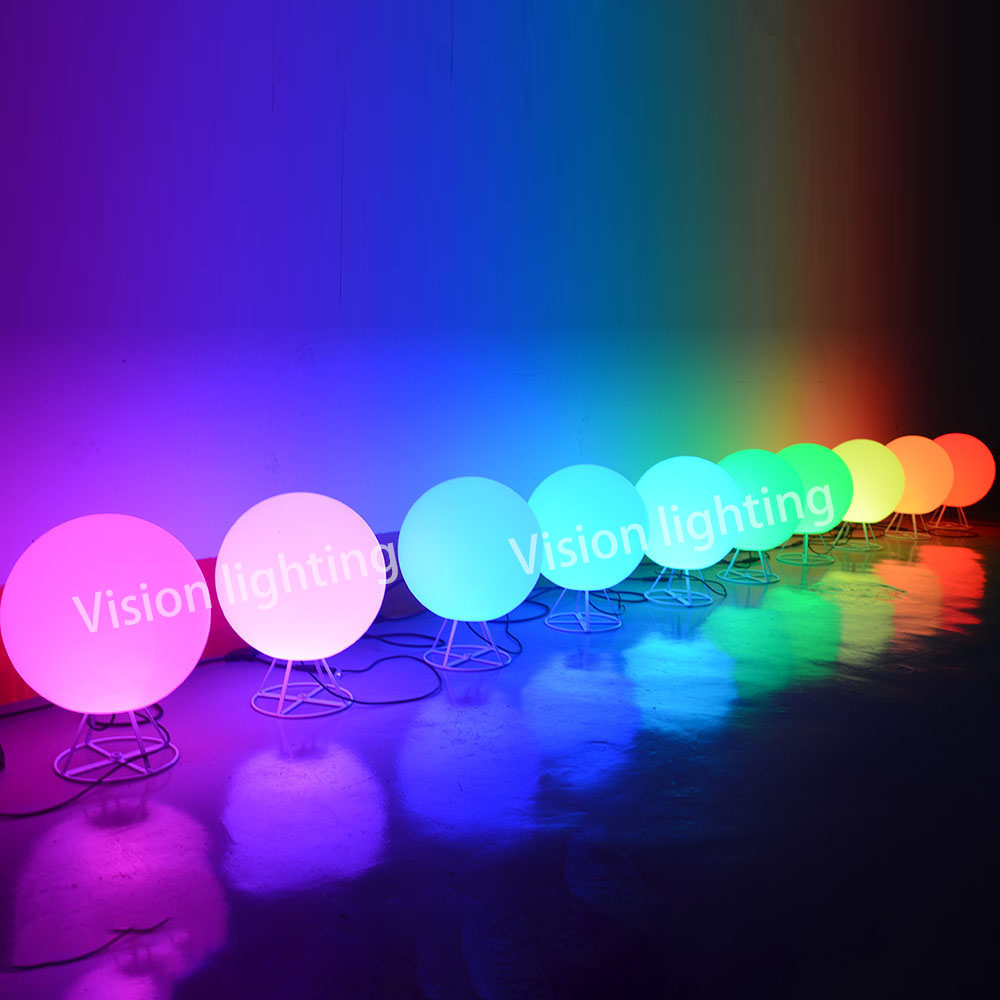 3D IP65 クリスマス装飾屋外使用風景高品質 LED プログラマブル TTL RGB ボールストリングライト