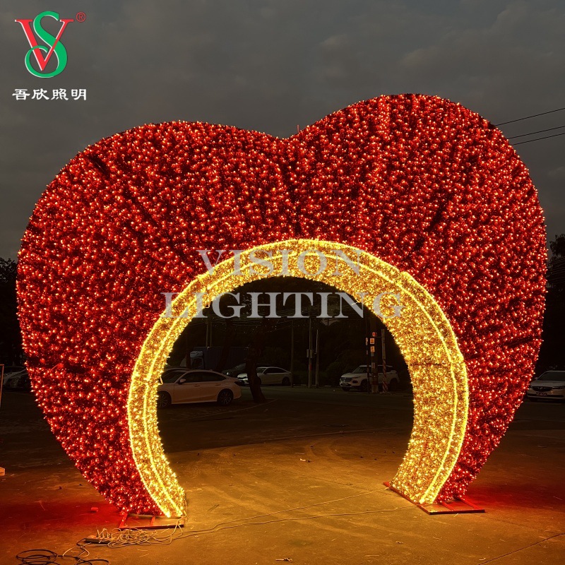 Navidad Luces屋外で輝くトンネルLED照らされたアーチモチーフ装飾照明のためのクリスマスディスプレイ