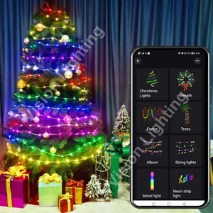 休日の使用リモコン USB プラグ妖精ガーランド クリスマス ツリーの装飾 led RGB スマート ストリップ ストリング ライト