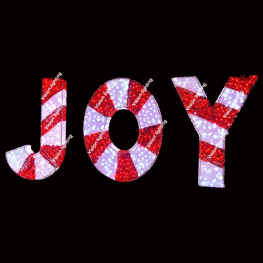 屋外装飾風景 IP65 高品質 3D 彫刻 LED クリスマスホリデーモチーフレターライト