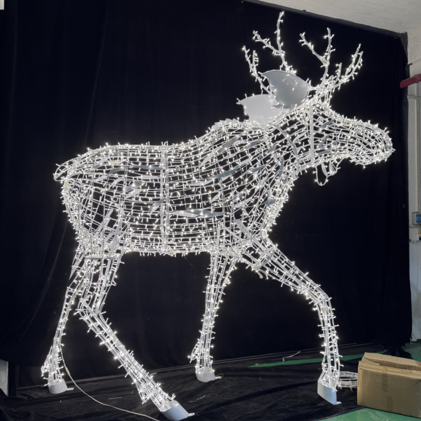 ホリデーショッピングセンタークリスマスアウトドアデコレーションリードトナカイモチーフライト