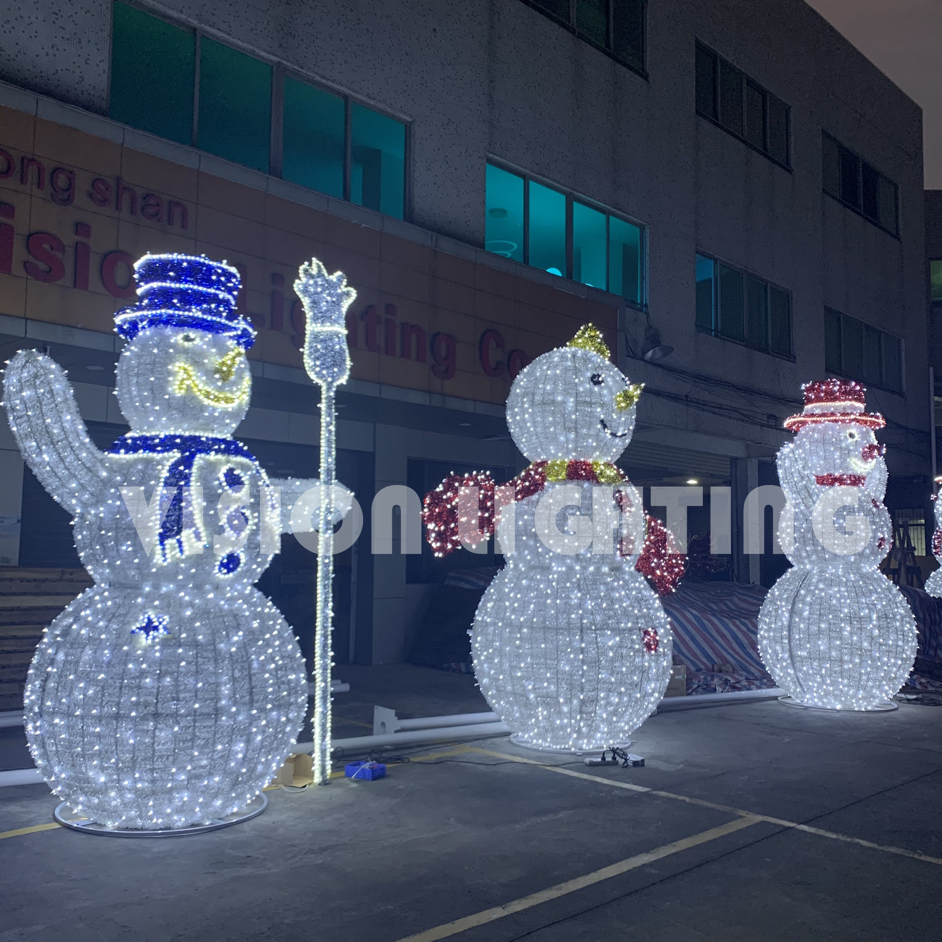LED防水雪だるまのモチーフライト - 庭園、公園、コマーシャルディスプレイ用の屋外クリスマスデコレーション