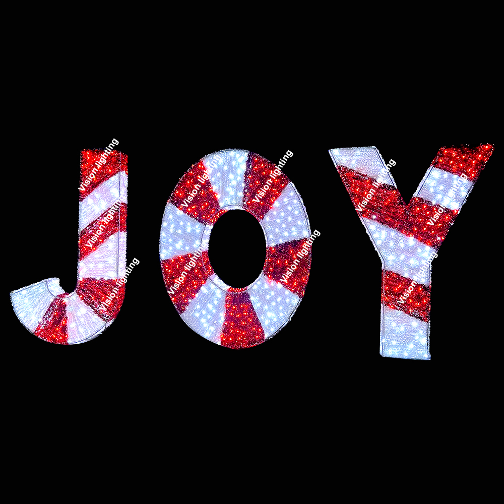 屋外装飾風景 IP65 高品質 3D 彫刻 LED クリスマスホリデーモチーフレターライト