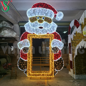 Luces de Navidad屋外クリスマスデコレーションライトLED 2Dおよび3Dフォトフレームモチーフライト
