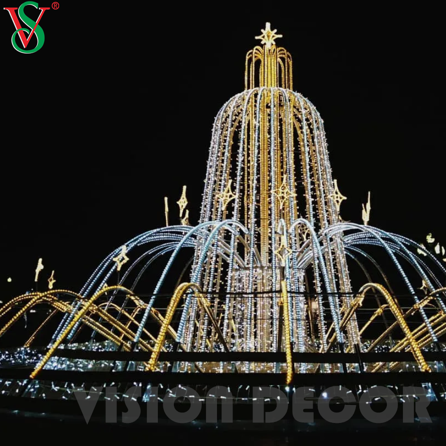 屋外の風景の装飾用の3D LEDライトファウンテンモチーフ彫刻