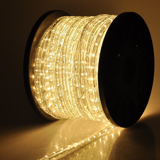 ホリデーデコレーションラウンドシェイプRGB 100m LED Flex Rope Strip Light Shop Window Park Street