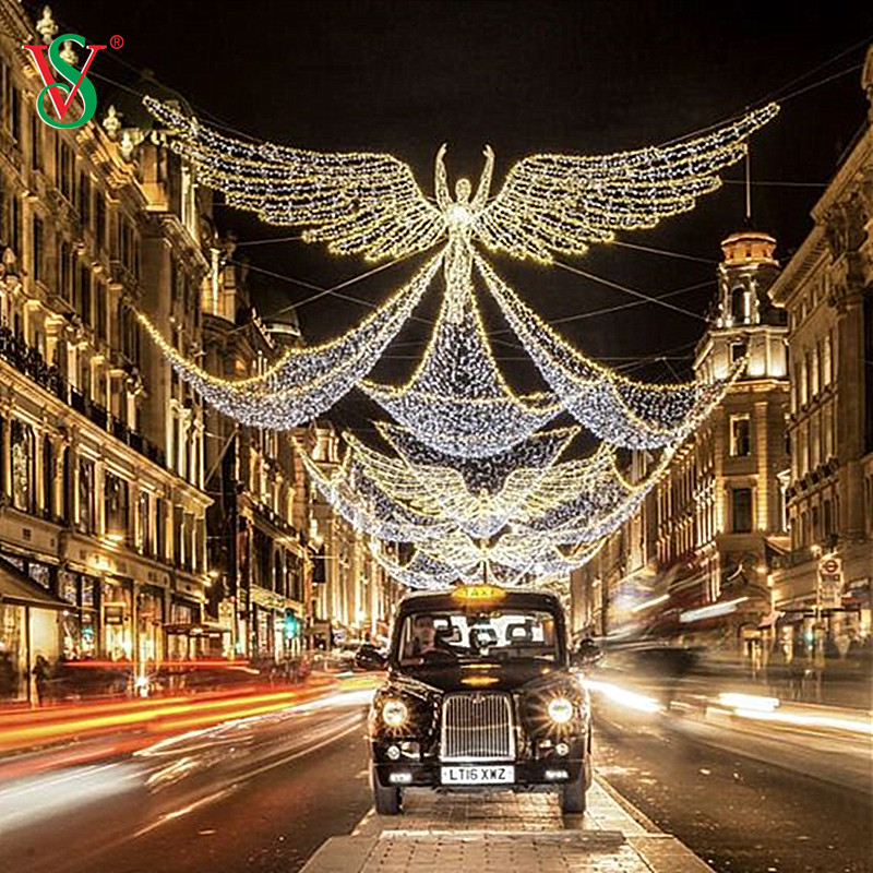 クリスマスウェディングイベントの装飾LED 2D 3Dエンジェルフライングモチーフライト