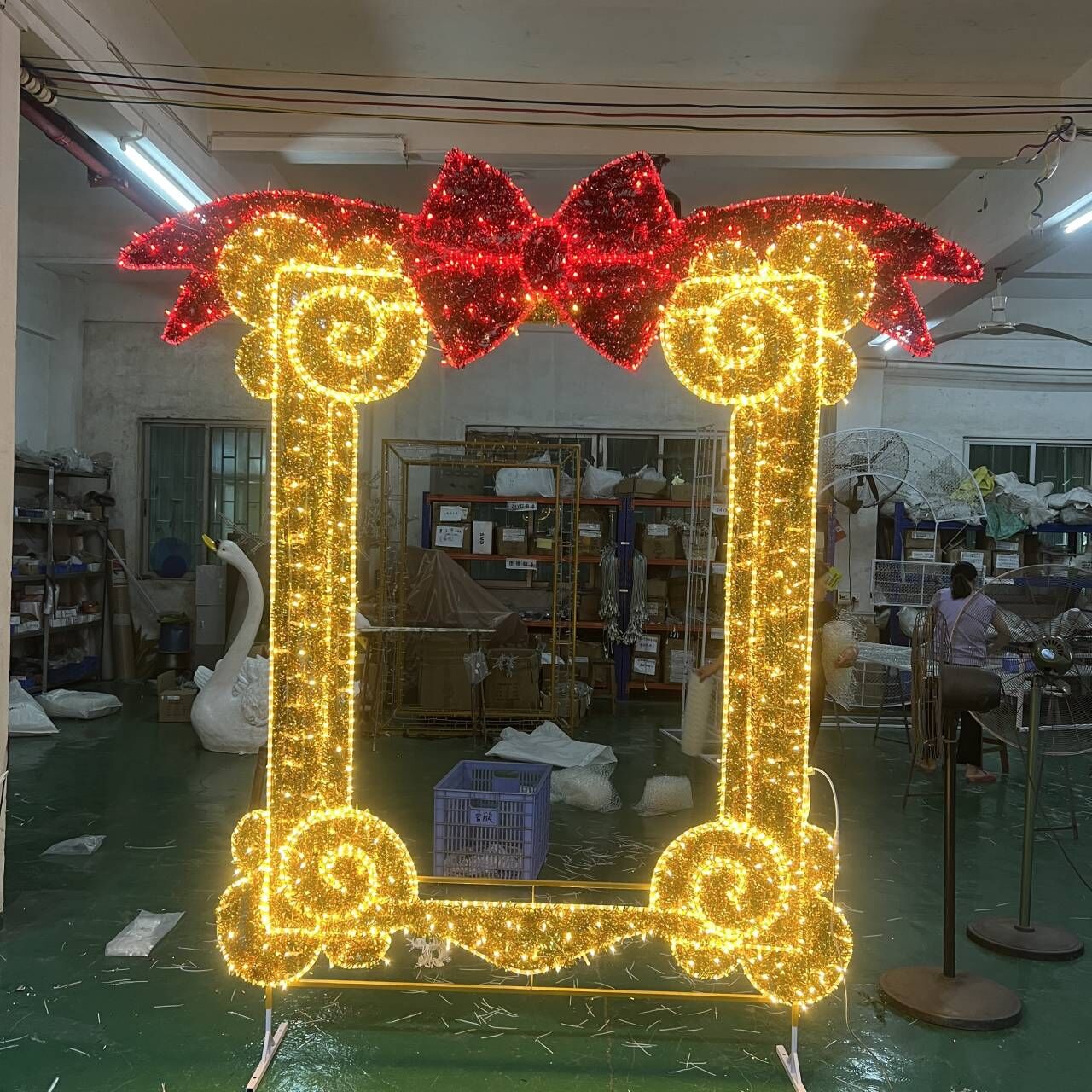 Luces de Navidad屋外クリスマスデコレーションライトLED 2Dおよび3Dフォトフレームモチーフライト