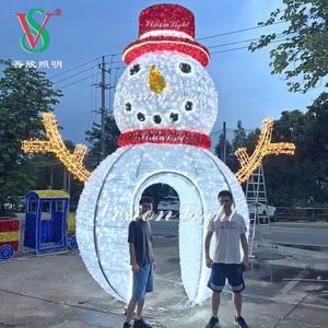LED防水雪だるまのモチーフライト - 庭園、公園、コマーシャルディスプレイ用の屋外クリスマスデコレーション