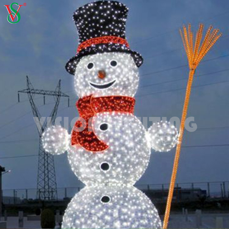 カスタマイズされた屋外 3D 置物点灯クリスマス サンタ雪だるま Led 彫刻ライト