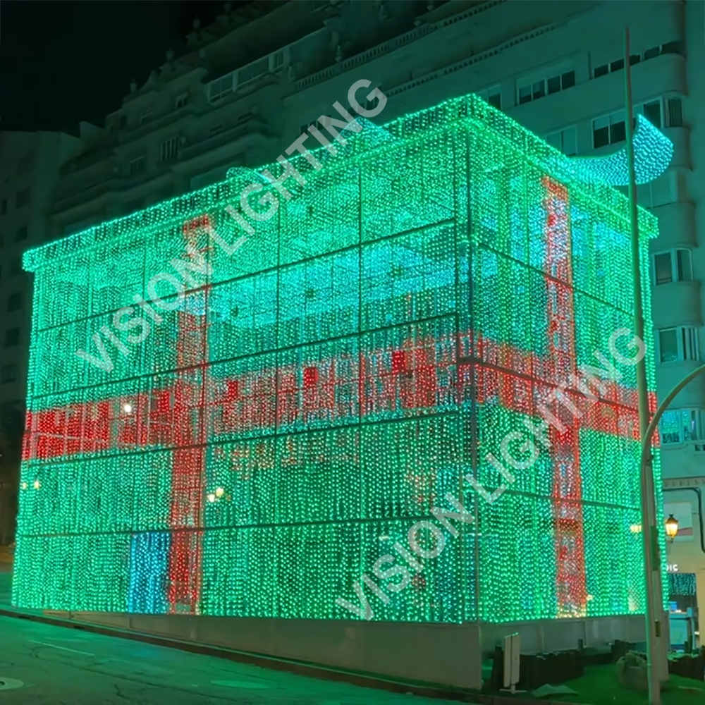 カスタマイズされたRGB LEDホリデーギフトボックスライトはクリスマス用です