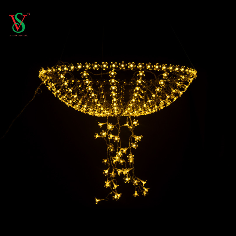 アニメーションクリスマスストリートデコレーションライトLED桜傘モチーフライト 