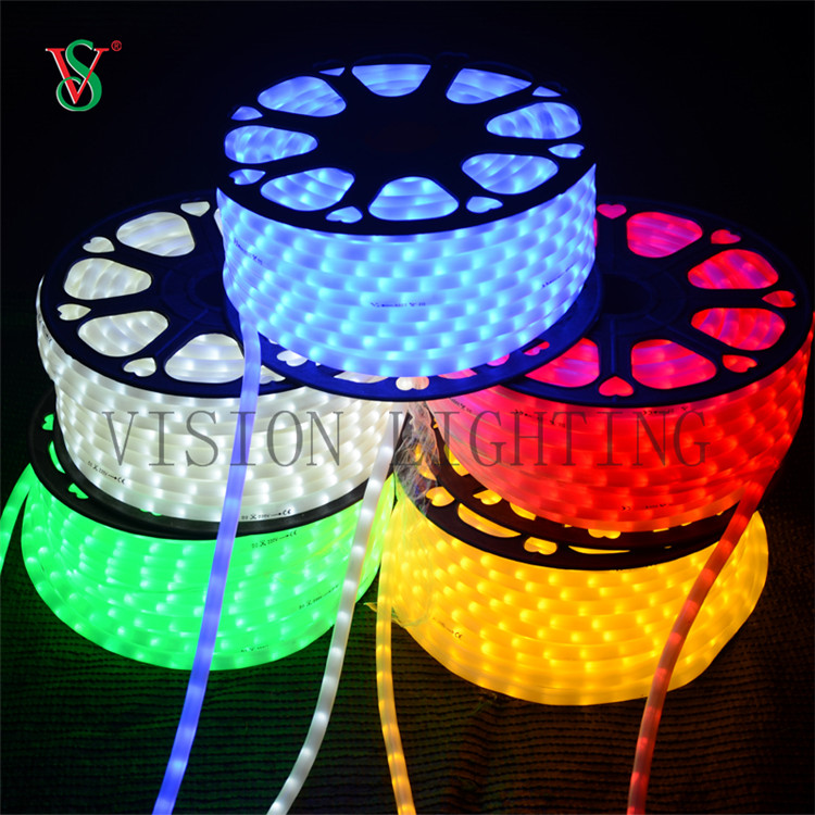 ホリデーデコレーションラウンドシェイプRGB 100m LED Flex Rope Strip Light Shop Window Park Street