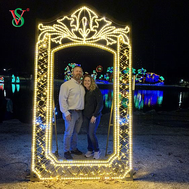 クリエイティブフォトフレーム 2D 3D モチーフライト小道具ホリデーデコレーション用