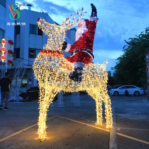 ホリデーショッピングセンタークリスマスアウトドアデコレーションリードトナカイモチーフライト