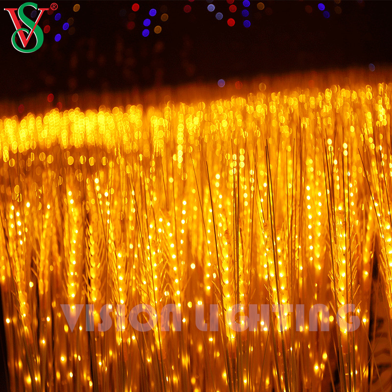 屋外の庭の風景展示装飾のためのリアル小麦の花の植物の光