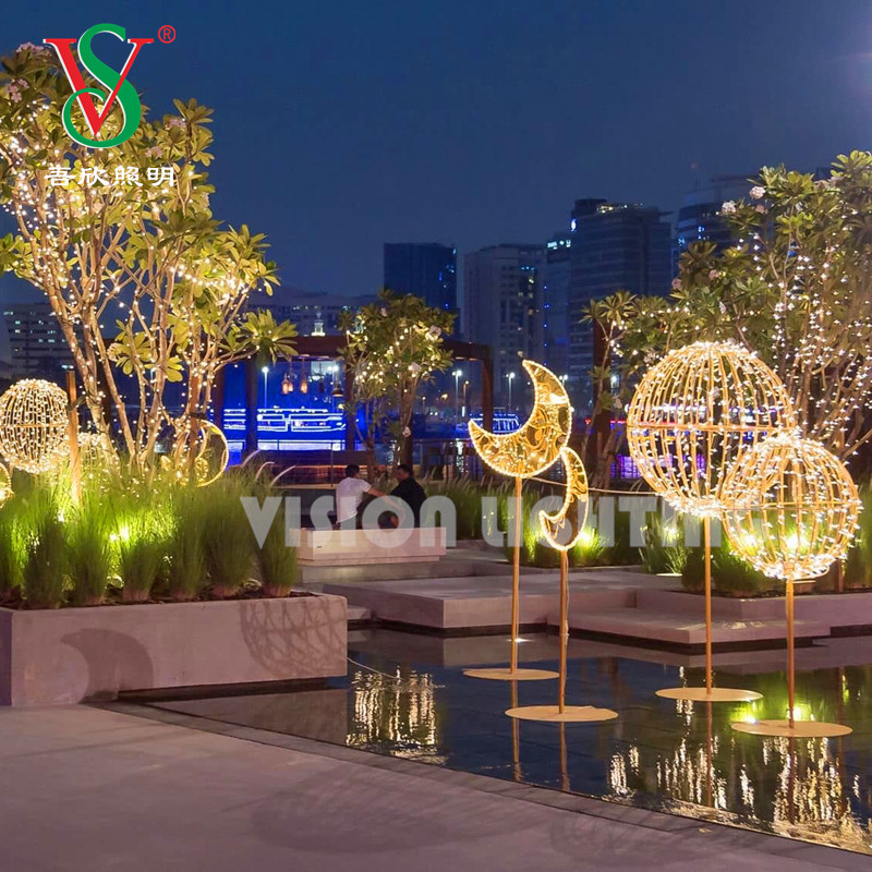 フェアリーストリングガーランドボールランプハンギング球体折りたたみ可能なボールモチーフライトモールデコレーション照明