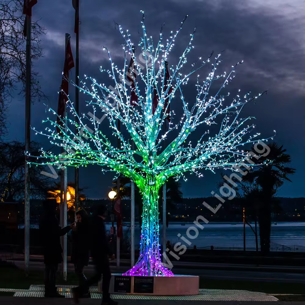 高い明るさプログラム可能な DC12V WS2811 ピクセル ガーランドは RGB クリスマス ツリー ライトを導きました