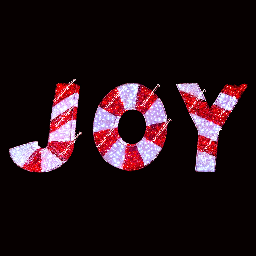 屋外装飾風景 IP65 高品質 3D 彫刻 LED クリスマスホリデーモチーフレターライト