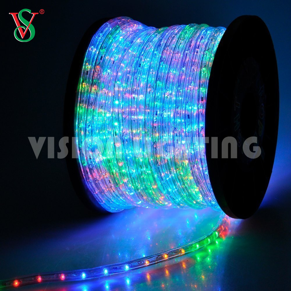 ホリデーデコレーションラウンドシェイプRGB 100m LED Flex Rope Strip Light Shop Window Park Street