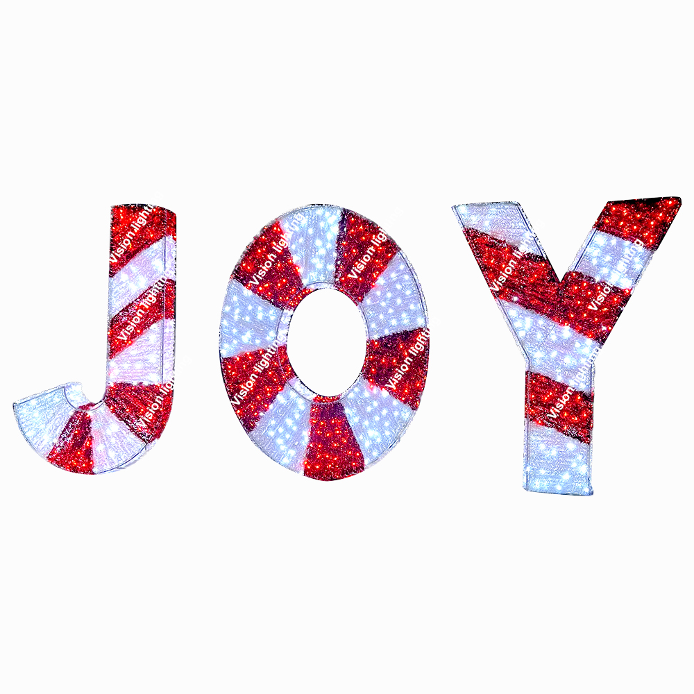 屋外装飾風景 IP65 高品質 3D 彫刻 LED クリスマスホリデーモチーフレターライト