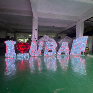 屋外 3D イルミネーションクリスマス新年看板 LED モチーフ装飾ライト