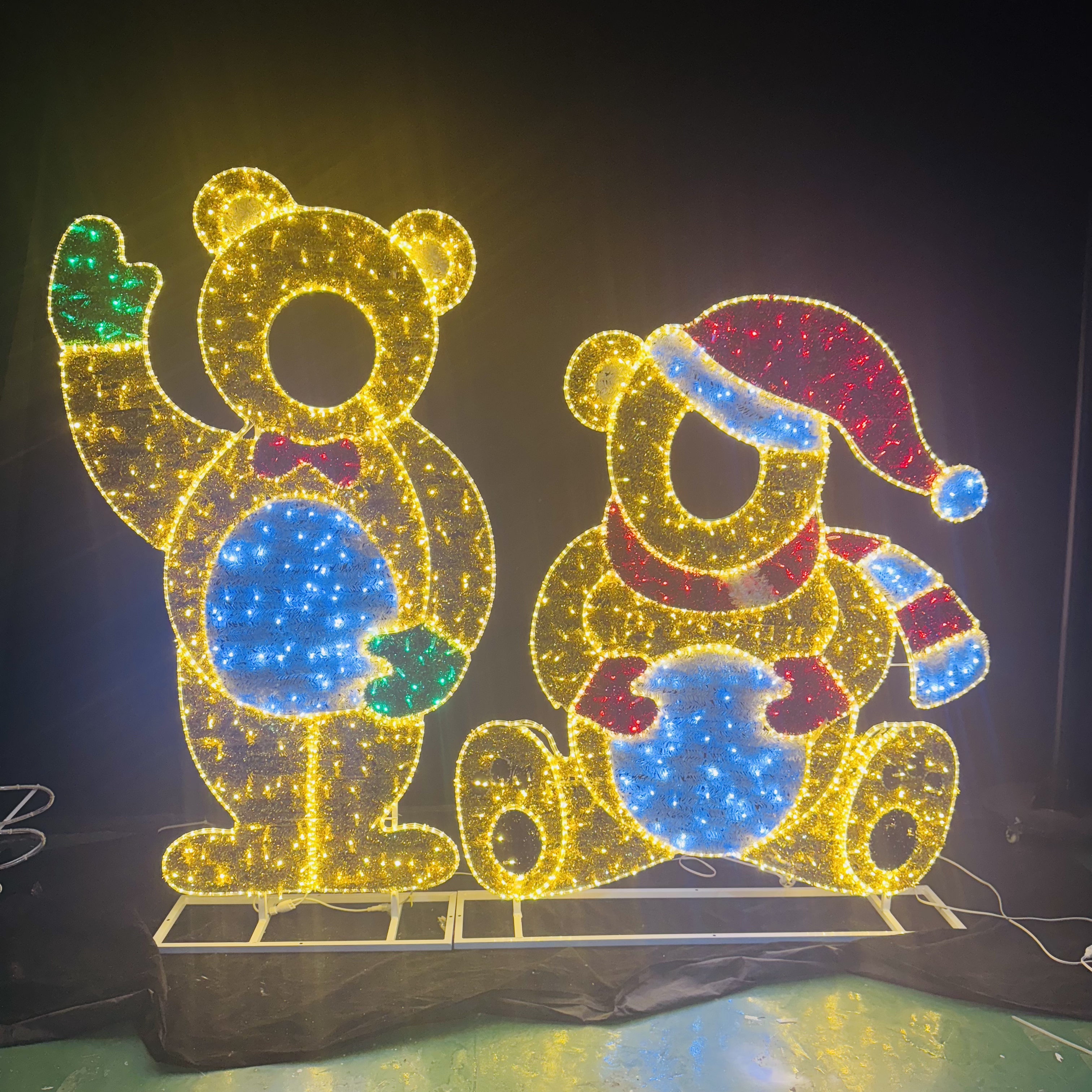 Luces de Navidad屋外クリスマスデコレーションライトLED 2Dおよび3Dフォトフレームモチーフライト