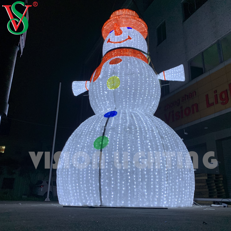 LED防水雪だるまのモチーフライト - 庭園、公園、コマーシャルディスプレイ用の屋外クリスマスデコレーション